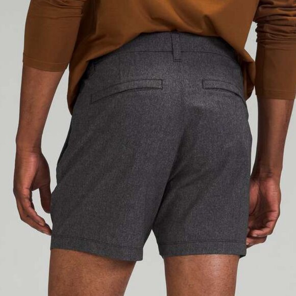 Lululemon Commission Classic-Fit Short 5" Ventlight In Heathered Black Size 38 - Picture 3 of 9